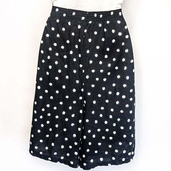 VTG TR Bentley Black & White Polka Dot Culotte Walking Shorts Sz 12/14 - Picture 4 of 10